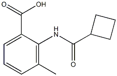 2-[(cyclobutylcarbonyl)amino]-3-methylbenzoic acid Struktur