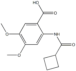 2-[(cyclobutylcarbonyl)amino]-4,5-dimethoxybenzoic acid Struktur