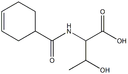 2-[(cyclohex-3-en-1-ylcarbonyl)amino]-3-hydroxybutanoic acid Struktur