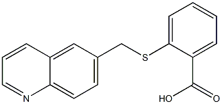 2-[(quinolin-6-ylmethyl)sulfanyl]benzoic acid Struktur