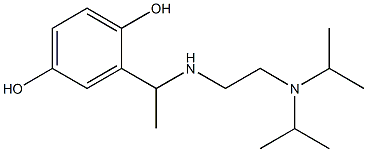 2-[1-({2-[bis(propan-2-yl)amino]ethyl}amino)ethyl]benzene-1,4-diol Struktur