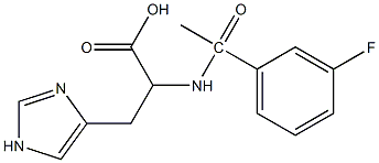 2-[1-(3-fluorophenyl)acetamido]-3-(1H-imidazol-4-yl)propanoic acid Struktur