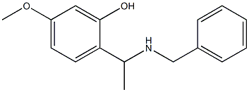 2-[1-(benzylamino)ethyl]-5-methoxyphenol Struktur