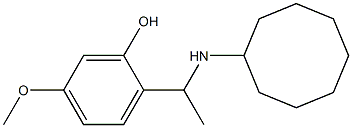 2-[1-(cyclooctylamino)ethyl]-5-methoxyphenol Struktur