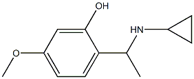 2-[1-(cyclopropylamino)ethyl]-5-methoxyphenol Struktur