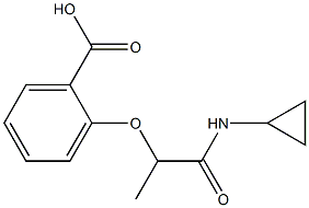 2-[1-(cyclopropylcarbamoyl)ethoxy]benzoic acid Struktur