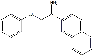 2-[1-amino-2-(3-methylphenoxy)ethyl]naphthalene Struktur