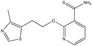 2-[2-(4-methyl-1,3-thiazol-5-yl)ethoxy]pyridine-3-carbothioamide Struktur