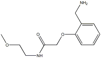 2-[2-(aminomethyl)phenoxy]-N-(2-methoxyethyl)acetamide Struktur