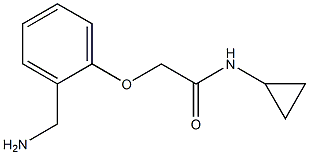 2-[2-(aminomethyl)phenoxy]-N-cyclopropylacetamide Struktur