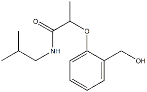 2-[2-(hydroxymethyl)phenoxy]-N-(2-methylpropyl)propanamide Struktur