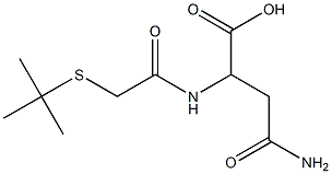 2-[2-(tert-butylsulfanyl)acetamido]-3-carbamoylpropanoic acid Struktur