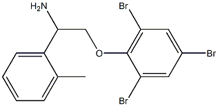 2-[2-amino-2-(2-methylphenyl)ethoxy]-1,3,5-tribromobenzene Struktur