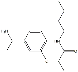 2-[3-(1-aminoethyl)phenoxy]-N-(pentan-2-yl)propanamide Struktur