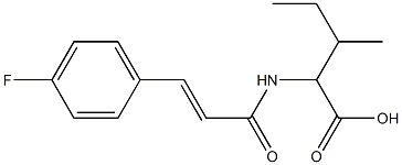 2-[3-(4-fluorophenyl)prop-2-enamido]-3-methylpentanoic acid Struktur