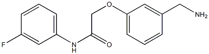 2-[3-(aminomethyl)phenoxy]-N-(3-fluorophenyl)acetamide Struktur