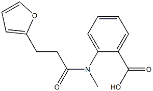 2-[3-(furan-2-yl)-N-methylpropanamido]benzoic acid Struktur