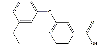 2-[3-(propan-2-yl)phenoxy]pyridine-4-carboxylic acid Struktur