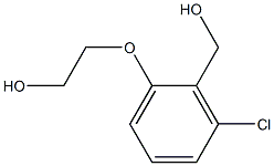 2-[3-chloro-2-(hydroxymethyl)phenoxy]ethan-1-ol Struktur