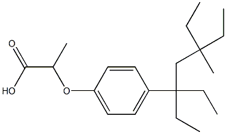 2-[4-(1,1,3-Triethyl-3-methyl-pentyl)-phenoxy]-propionic acid Struktur