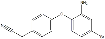 2-[4-(2-amino-4-bromophenoxy)phenyl]acetonitrile Struktur