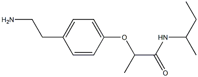 2-[4-(2-aminoethyl)phenoxy]-N-(butan-2-yl)propanamide Struktur