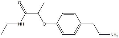 2-[4-(2-aminoethyl)phenoxy]-N-ethylpropanamide Struktur