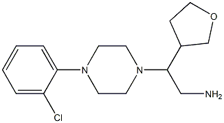 2-[4-(2-chlorophenyl)piperazin-1-yl]-2-(oxolan-3-yl)ethan-1-amine Struktur