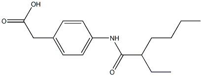 2-[4-(2-ethylhexanamido)phenyl]acetic acid Struktur