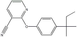 2-[4-(2-methylbutan-2-yl)phenoxy]pyridine-3-carbonitrile Struktur