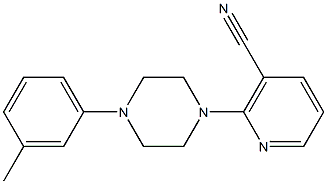 2-[4-(3-methylphenyl)piperazin-1-yl]nicotinonitrile Struktur