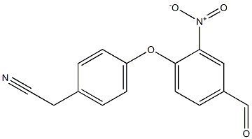 2-[4-(4-formyl-2-nitrophenoxy)phenyl]acetonitrile Struktur