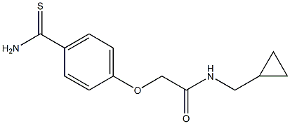 2-[4-(aminocarbonothioyl)phenoxy]-N-(cyclopropylmethyl)acetamide Struktur