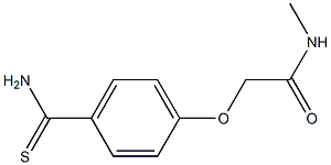 2-[4-(aminocarbonothioyl)phenoxy]-N-methylacetamide Struktur