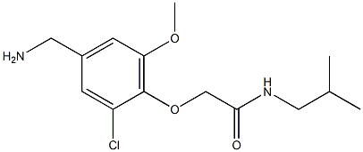 2-[4-(aminomethyl)-2-chloro-6-methoxyphenoxy]-N-(2-methylpropyl)acetamide Struktur