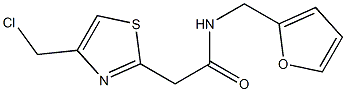 2-[4-(chloromethyl)-1,3-thiazol-2-yl]-N-(2-furylmethyl)acetamide Struktur