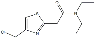 2-[4-(chloromethyl)-1,3-thiazol-2-yl]-N,N-diethylacetamide Struktur