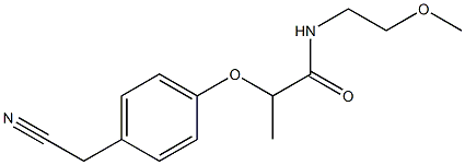 2-[4-(cyanomethyl)phenoxy]-N-(2-methoxyethyl)propanamide Struktur