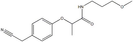 2-[4-(cyanomethyl)phenoxy]-N-(3-methoxypropyl)propanamide Struktur