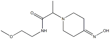 2-[4-(hydroxyimino)piperidin-1-yl]-N-(2-methoxyethyl)propanamide Struktur