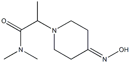 2-[4-(hydroxyimino)piperidin-1-yl]-N,N-dimethylpropanamide Struktur