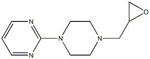 2-[4-(oxiran-2-ylmethyl)piperazin-1-yl]pyrimidine Struktur