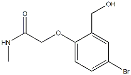 2-[4-bromo-2-(hydroxymethyl)phenoxy]-N-methylacetamide Struktur