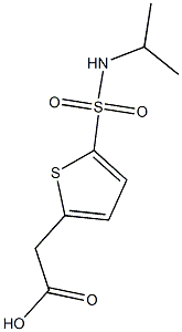 2-[5-(propan-2-ylsulfamoyl)thiophen-2-yl]acetic acid Struktur