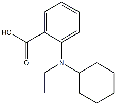 2-[cyclohexyl(ethyl)amino]benzoic acid Struktur