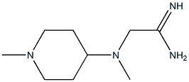 2-[methyl(1-methylpiperidin-4-yl)amino]ethanimidamide Struktur