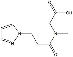 2-[N-methyl-3-(1H-pyrazol-1-yl)propanamido]acetic acid Struktur