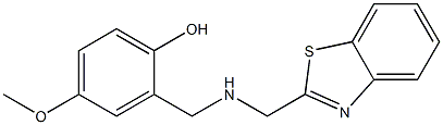 2-{[(1,3-benzothiazol-2-ylmethyl)amino]methyl}-4-methoxyphenol Struktur