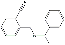 2-{[(1-phenylethyl)amino]methyl}benzonitrile Struktur