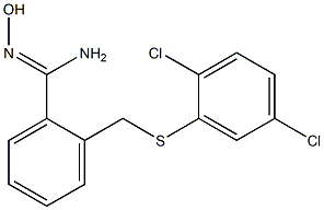 2-{[(2,5-dichlorophenyl)sulfanyl]methyl}-N'-hydroxybenzene-1-carboximidamide Struktur